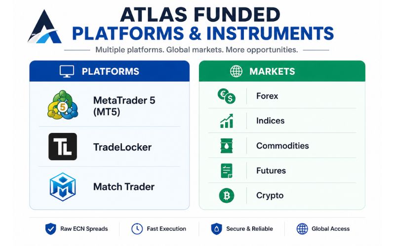 Platforms and instruments of Atlas Funded